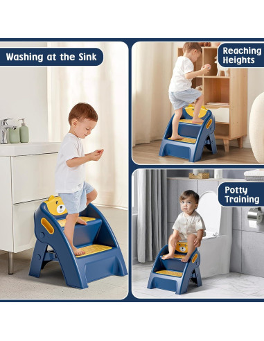 Escalera Plegable para Niños TPN CF123 Antideslizante 2 Pasos