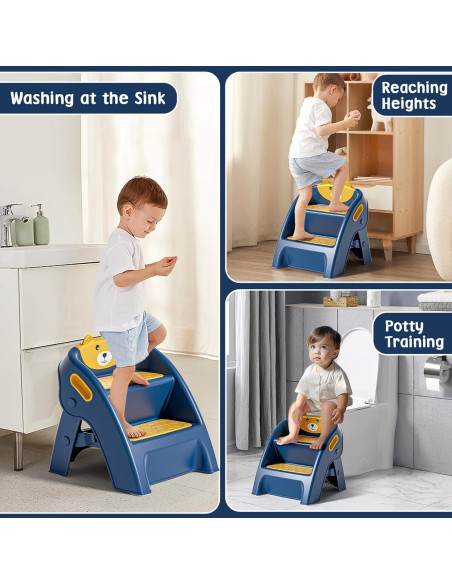 Escalera Plegable para Niños TPN CF123 Antideslizante 2 Pasos