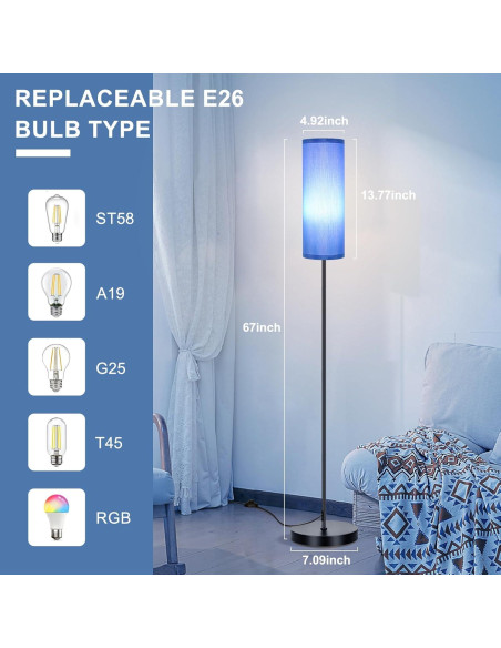 Lámpara de Pie FRIDEKO HOME LED RGB 800LM Regulable 3 Colores