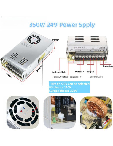 Kit Controlador CNC 3 Ejes TOSEASTARS Motor Nema23 3Nm