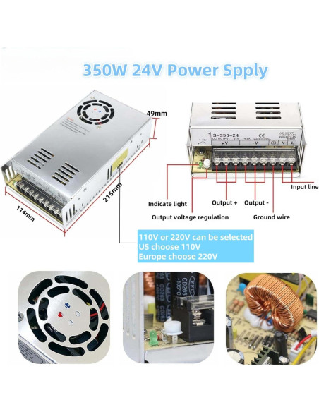 Kit Controlador CNC 3 Ejes TOSEASTARS Motor Nema23 3Nm