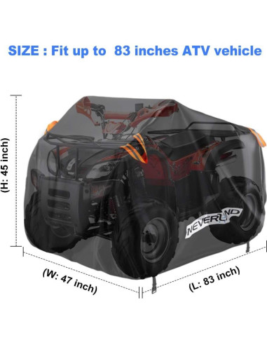Funda ATV NEVERLAND XL Impermeable 210x120x115 cm