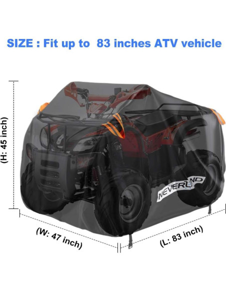 Funda ATV NEVERLAND XL Impermeable 210x120x115 cm