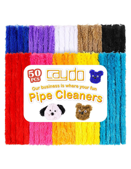 Limpiadores de Tubos Jumbo Caydo 50PCS 30mm x 30cm Multicolor