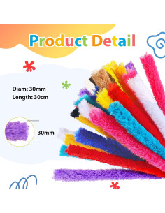 Limpiadores de Tubos Jumbo Caydo 50PCS 30mm x 30cm Multicolor 2