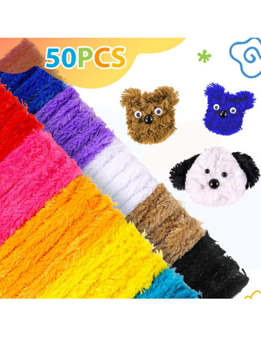 Limpiadores de Tubos Jumbo Caydo 50PCS 30mm x 30cm Multicolor