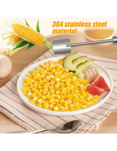 Pelador de Maíz Mucpad 3PC Acero Inoxidable Gadget de Cocina 2