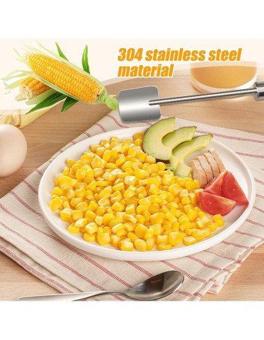 Pelador de Maíz Mucpad 3PC Acero Inoxidable Gadget de Cocina