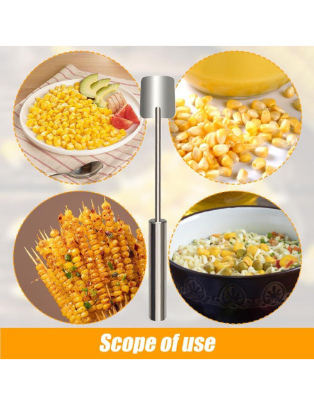 Pelador de Maíz Mucpad 3PC Acero Inoxidable Gadget de Cocina