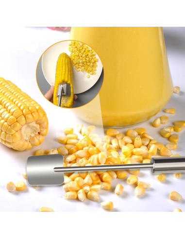 Pelador de Maíz Mucpad 3PC Acero Inoxidable Gadget de Cocina