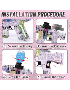 Blaster de Gel Eléctrico JOYNAS 160 FPS Rosa Claro 2