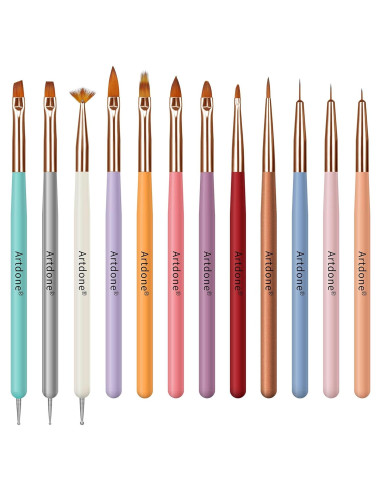 Kit de Pinceles para Arte de Uñas Artdone - 7 Piezas