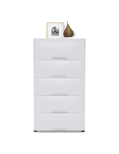 Cajonera de Plástico HYYKJ-US con 6 Cajones y Ruedas 50x35x102cm