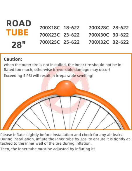Paquete de 2 Tubos Internos TPU 700C CYCLAMI 30g Válvula Presta 65mm