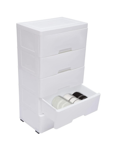 Cajonera de Plástico HYYKJ-US con 6 Cajones y Ruedas 50x35x102cm