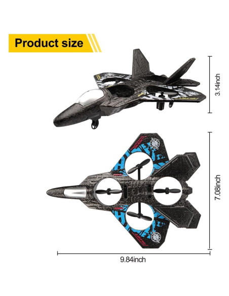 Dron RC RoofWorld Jet Fighter Acrobático 0.84 kg Gris