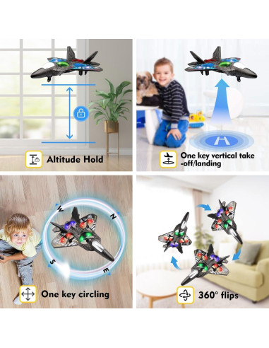 Dron RC RoofWorld Jet Fighter Acrobático 0.84 kg Gris