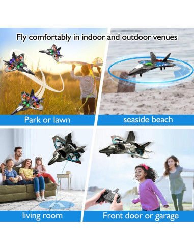 Dron RC RoofWorld Jet Fighter Acrobático 0.84 kg Gris