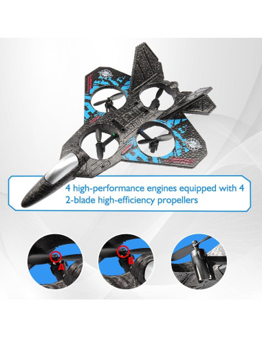 Dron RC RoofWorld Jet Fighter Acrobático 0.84 kg Gris