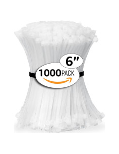 Bridas Blancas ALBO 6" Nylon 1000 Piezas 40 lb Resistentes UV