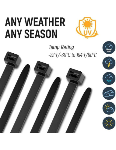 Bridas Blancas ALBO 6" Nylon 1000 Piezas 40 lb Resistentes UV