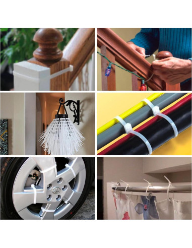 Bridas Blancas ALBO 6" Nylon 1000 Piezas 40 lb Resistentes UV