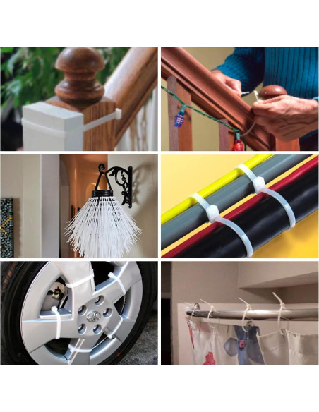 Bridas Blancas ALBO 6" Nylon 1000 Piezas 40 lb Resistentes UV