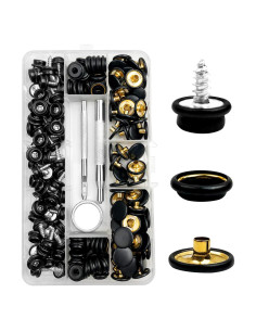 Kit de 150 Botones de Lona GTAAOY con Tornillos de Acero Inoxidable 10mm