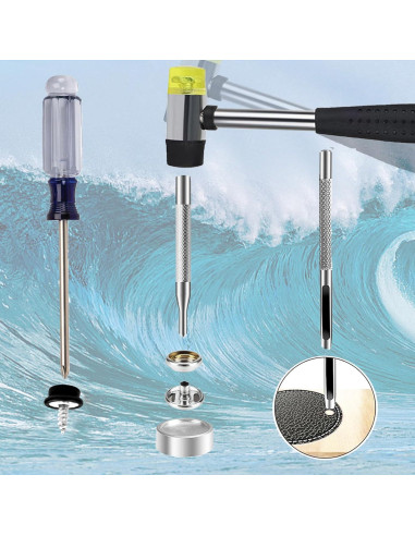 Kit de 150 Botones de Lona GTAAOY con Tornillos de Acero Inoxidable 10mm