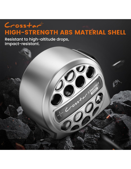 Cinta Métrica Autocierre 7.62m Crosstar Doble Cara Acero Inoxidable