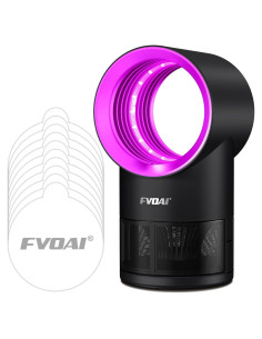 Trampa de Moscas Interior FVOAI con Luz y 10 Adhesivos Rosa