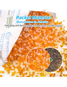 12 Paquetes de Gel de Sílice 100g Recargables Wisesorbent 2