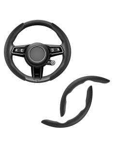 Cubierta de Volante de Cuero Nappa Amiss - Universal Negro