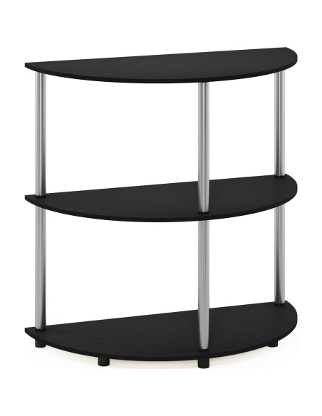 Mesa Consola Furinno Frans Turn-N Tubo Acero Inoxidable Roble Negro