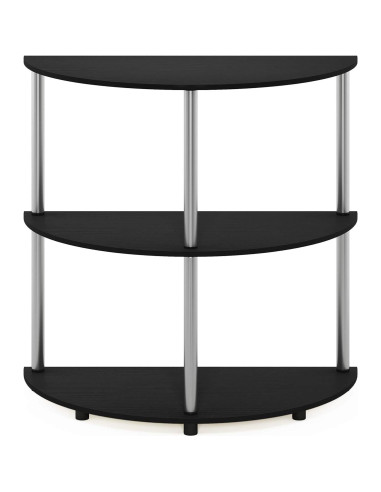 Mesa Consola Furinno Frans Turn-N Tubo Acero Inoxidable Roble Negro