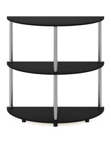 Mesa Consola Furinno Frans Turn-N Tubo Acero Inoxidable Roble Negro