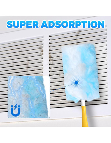 Paquete de 50 Recargas Plumero Swiffer + 5 Mangos Extensibles