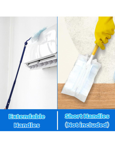 Paquete de 50 Recargas Plumero Swiffer + 5 Mangos Extensibles