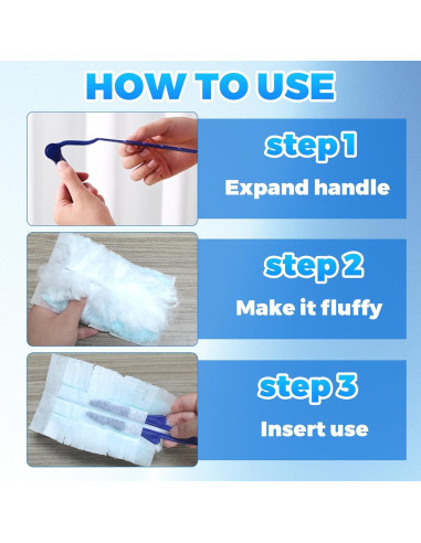 Paquete de 50 Recargas Plumero Swiffer + 5 Mangos Extensibles