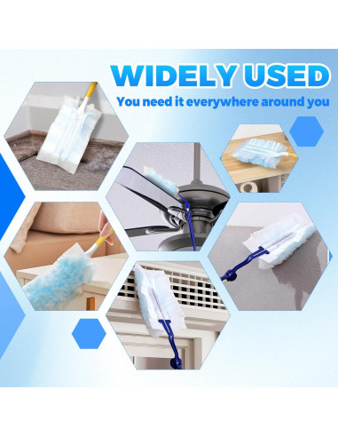 Paquete de 50 Recargas Plumero Swiffer + 5 Mangos Extensibles