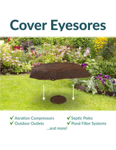 Cubierta de Roca Falsa Sunnydaze 30.75"x20"x3.5" Marrón 2