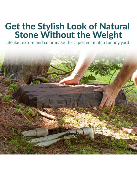 Cubierta de Roca Falsa Sunnydaze 30.75"x20"x3.5" Marrón