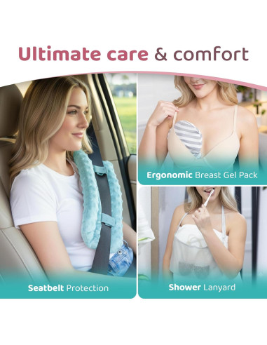 Almohada de Recuperación Post Mastectomía Zomaple Aqua