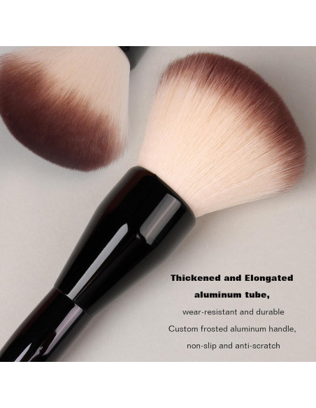 Brocha Grande de Maquillaje Banidy - Polvo, Rubor y Base