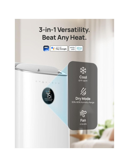 Aire Acondicionado Portátil Dreo 8000 BTU Inteligente Blanco