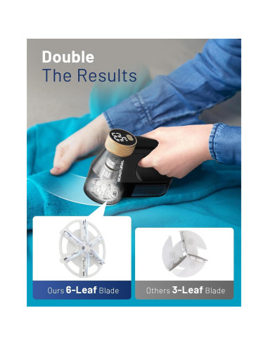 Quitapelusas eléctrico BEAUTURAL 1-MR02NA14 portátil 6 cuchillas