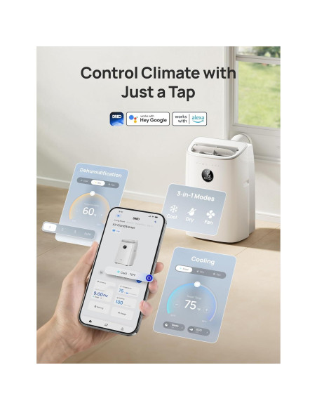 Aire Acondicionado Portátil Dreo 8000 BTU Inteligente Blanco