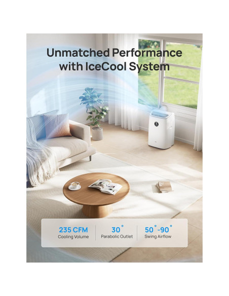 Aire Acondicionado Portátil Dreo 8000 BTU Inteligente Blanco
