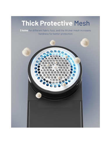 Quitapelusas eléctrico BEAUTURAL 1-MR02NA14 portátil 6 cuchillas