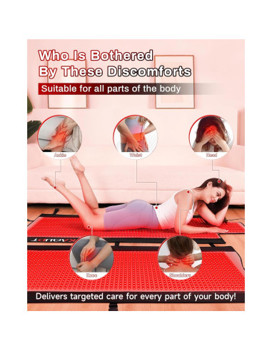 Tapete de Terapia de Luz Roja Kaoudt 185x84cm 2570 LEDs